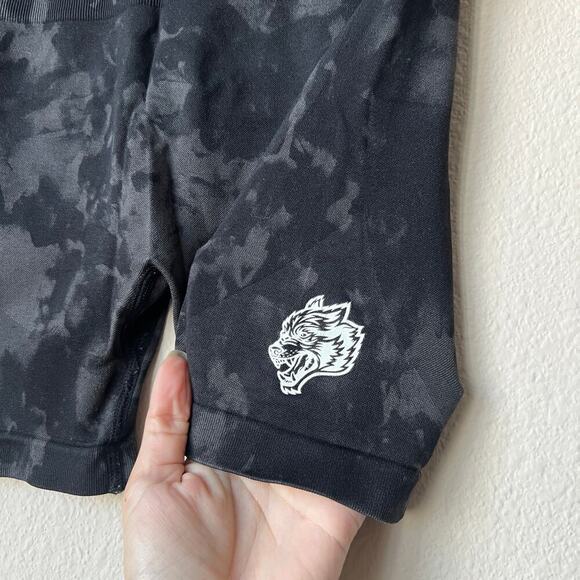 Darc Sport Everson Seamless Black Tie Dye Shorts Size Small - Picture 4 of 4